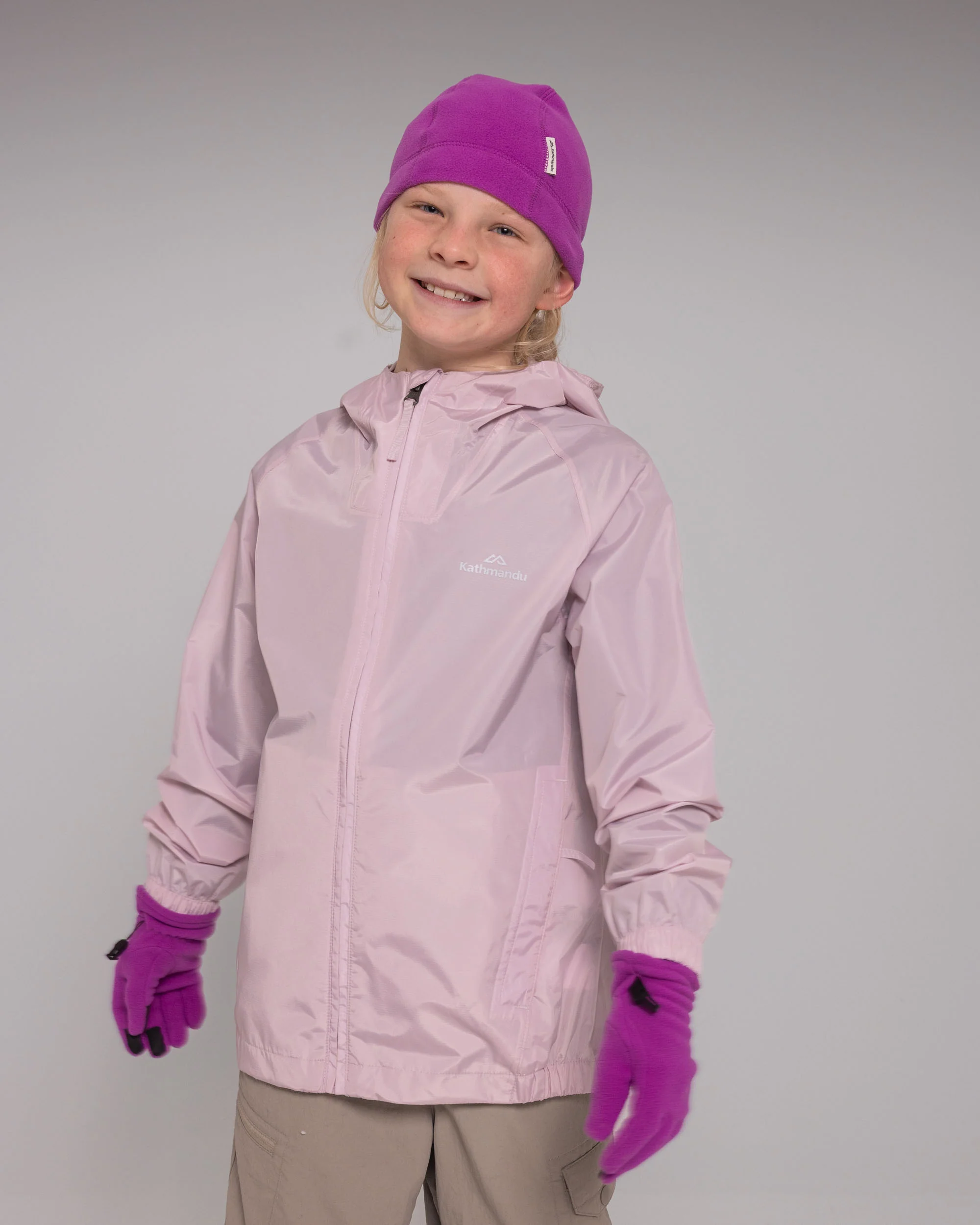 Kids' Ridge 100 Primaloft Fleece Gloves - Vivid Purple - Image 2