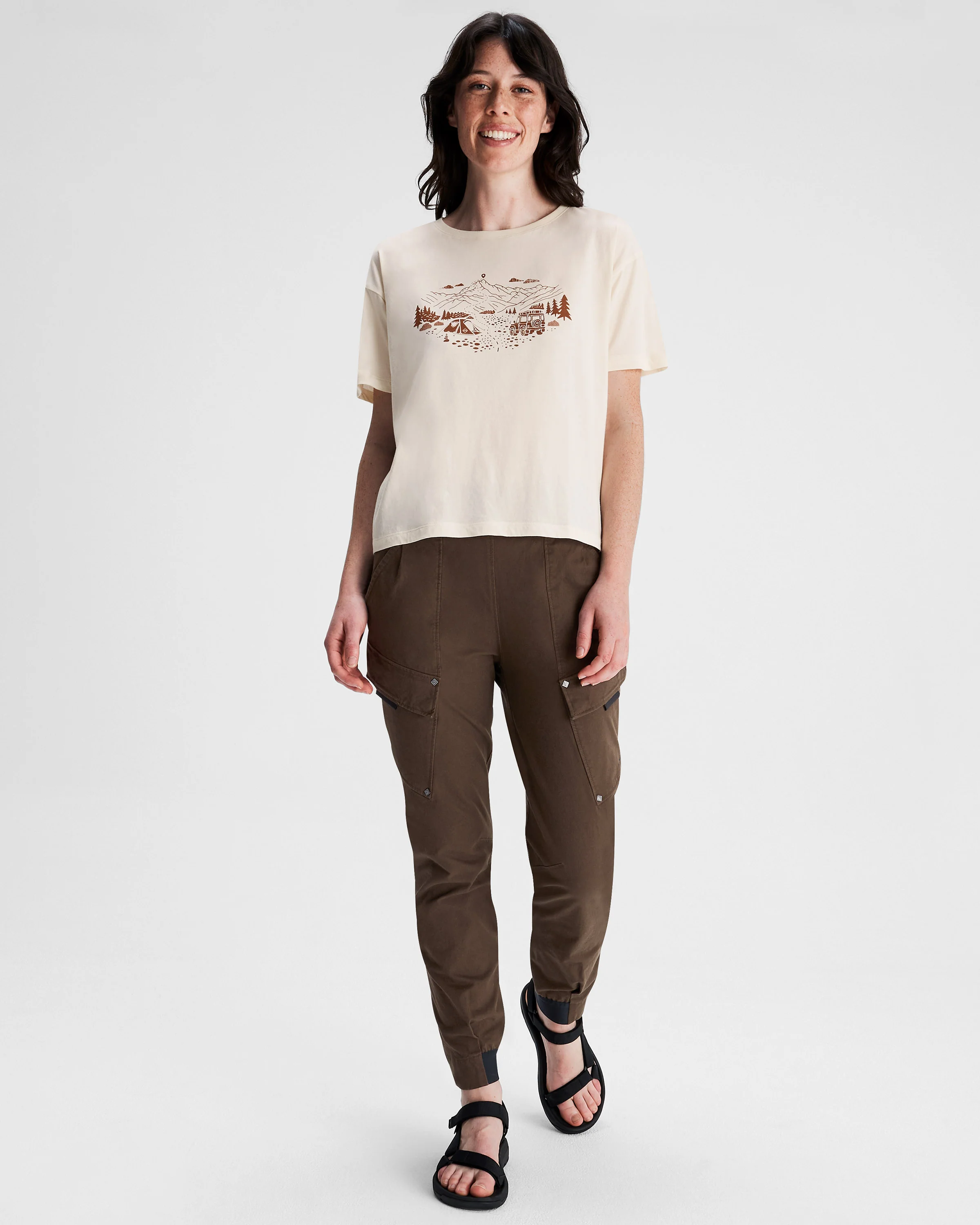 Women's Ridgeline Organic Cotton T-shirt - Natural - Image 2