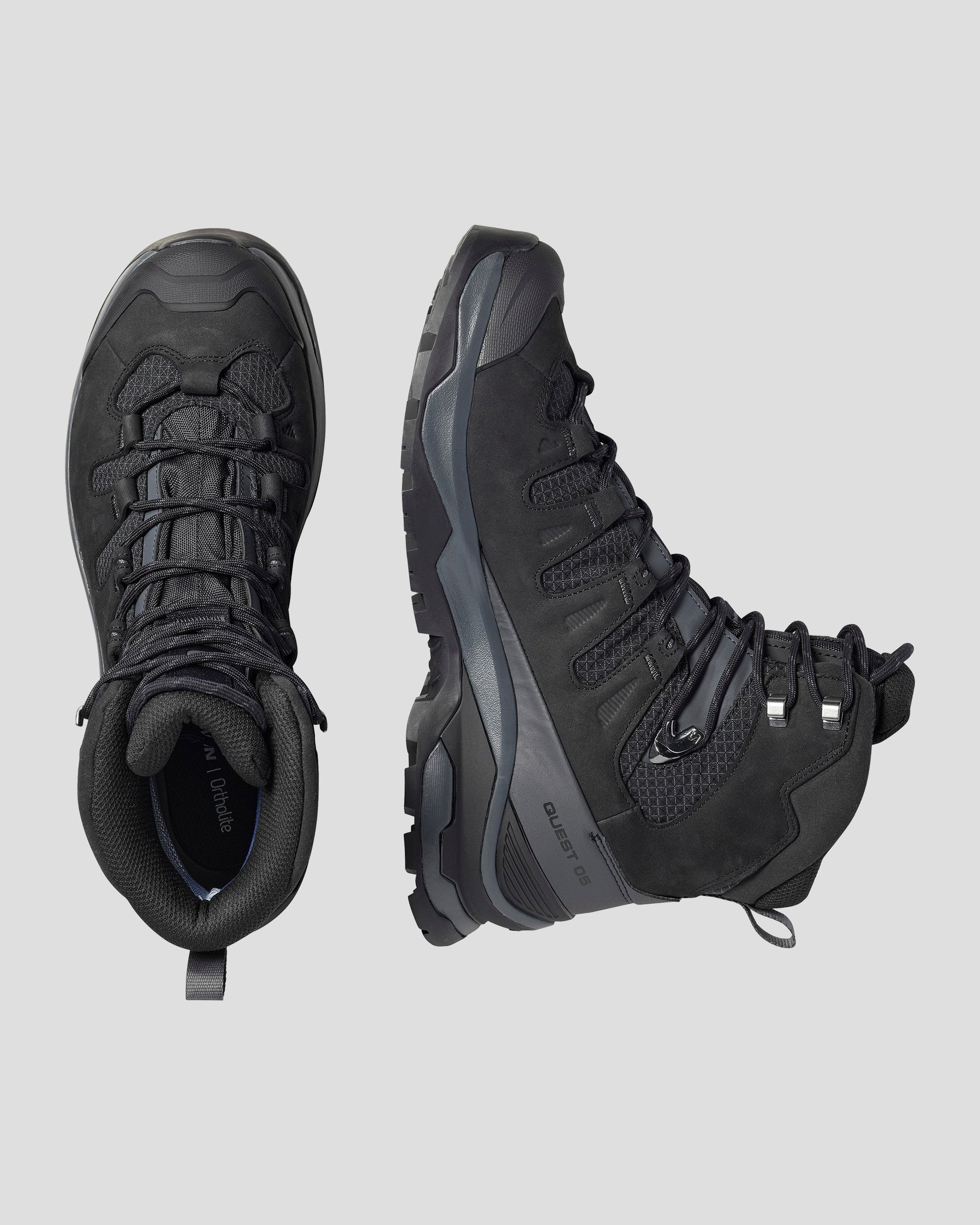 Men's Salomon Quest 5 GTX Boots - Asphalt / Black / Asphalt - Image 4