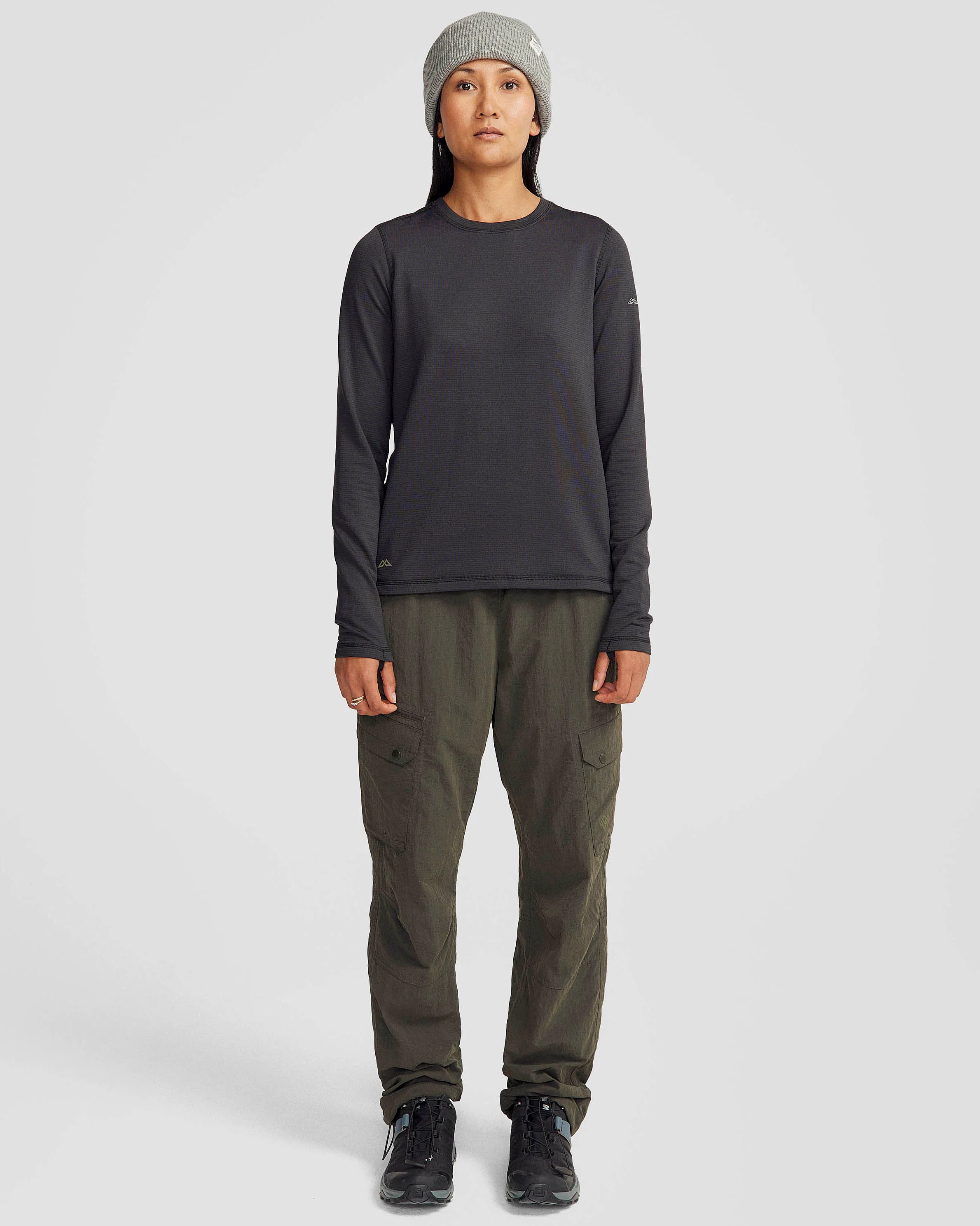 Women's Seeker Fleece Long Sleeve Top - Black Stingray - Image 2
