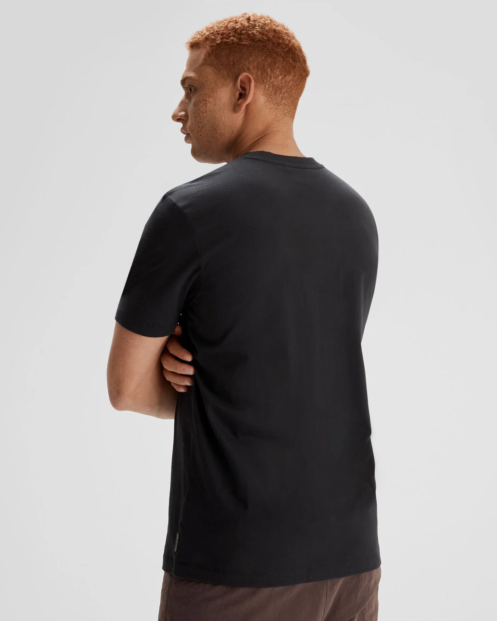 Men's Solid Organic Cotton T-shirt - Black Stingray - Image 4