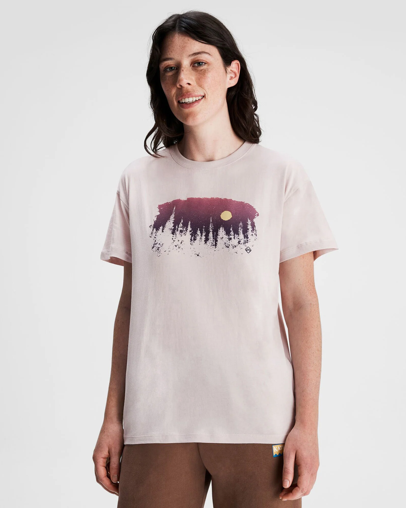 Women's Tree Line Organic Cotton T-shirt - Dove
