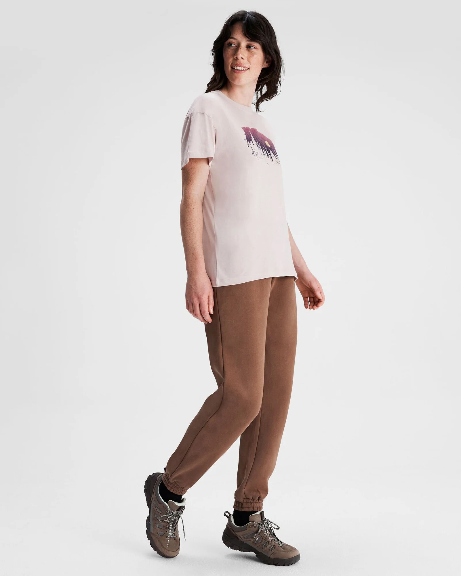 Women's Tree Line Organic Cotton T-shirt - Dove - Image 2