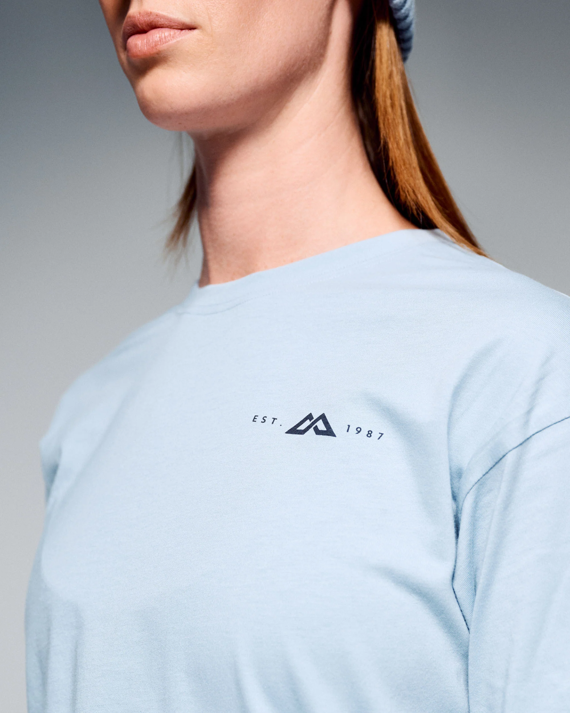 Women's 1987 Organic Cotton L/S Tee - Tech Blue - Image 3
