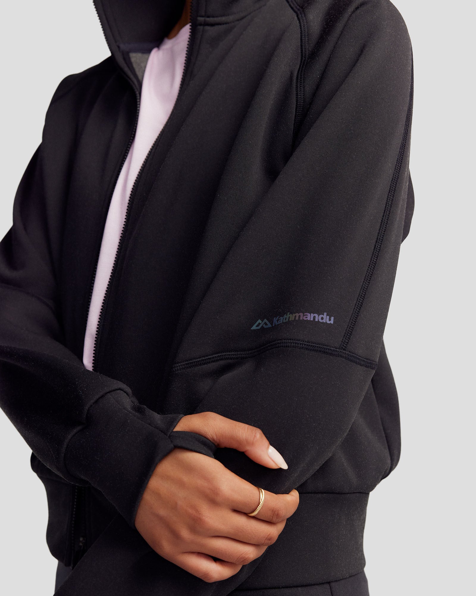 Women’s Anytime Bomber Jacket - Black Stingray - Image 8