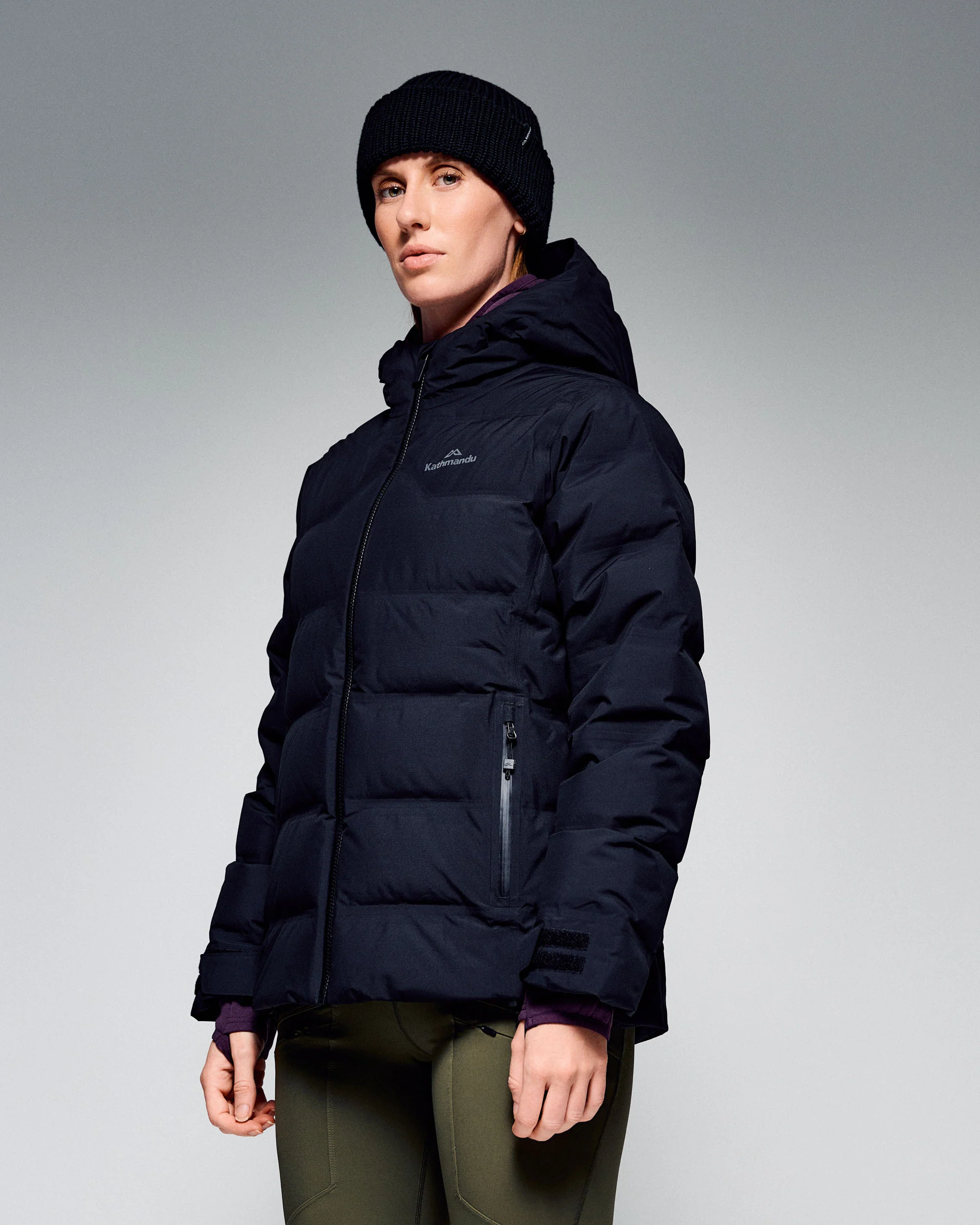 Women's Epiq Waterproof Hooded Down Jacket - Black - Image 3