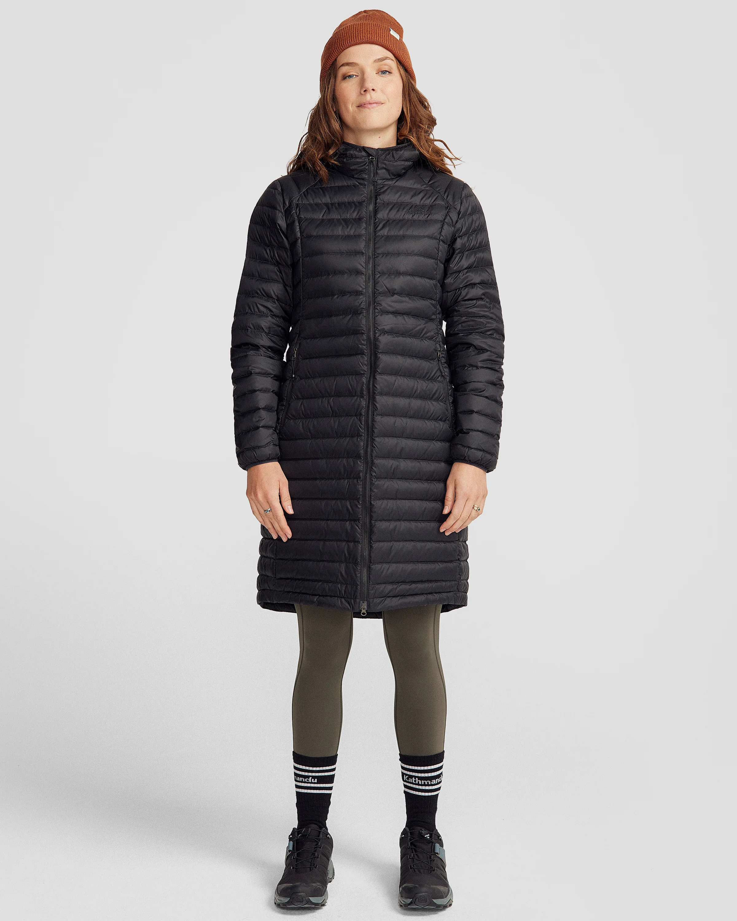 Women's Heli Down Parka Jacket- Black Stingray - Image 7