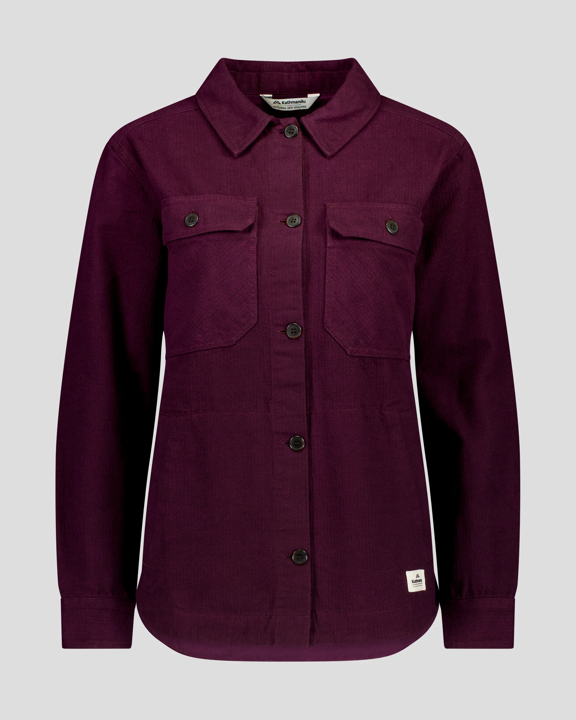 Women's Retreat Huntly Long Sleeve Overshirt - Mulberry - Image 4