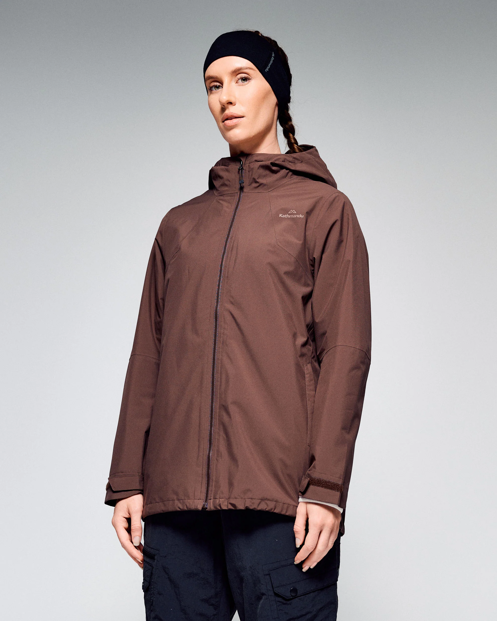 Women's Trailhead 3in1 Rain Hooded Jacket - Dark Taupe/Shroom