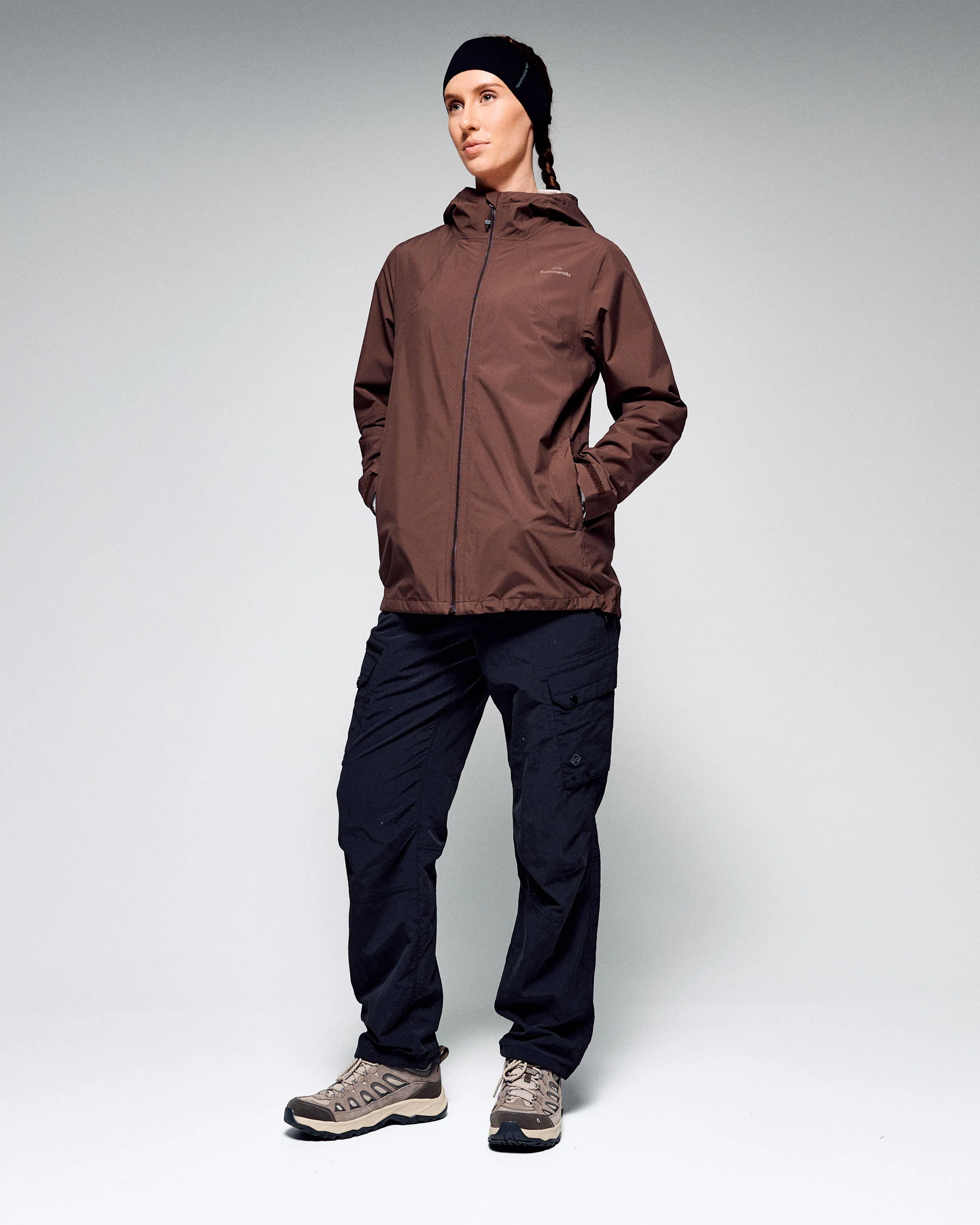 Women's Trailhead 3in1 Rain Hooded Jacket - Dark Taupe/Shroom - Image 2