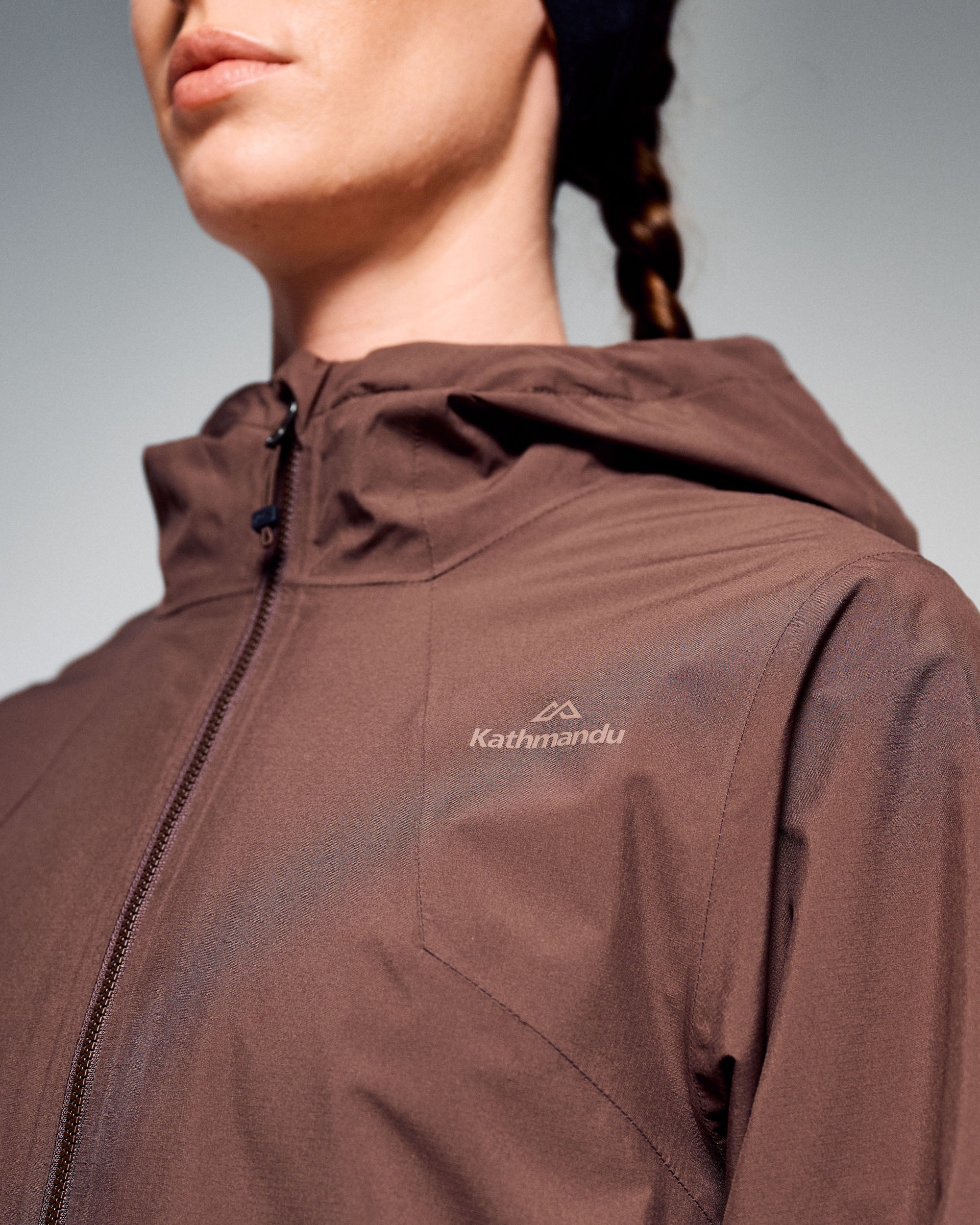 Women's Trailhead 3in1 Rain Hooded Jacket - Dark Taupe/Shroom - Image 3