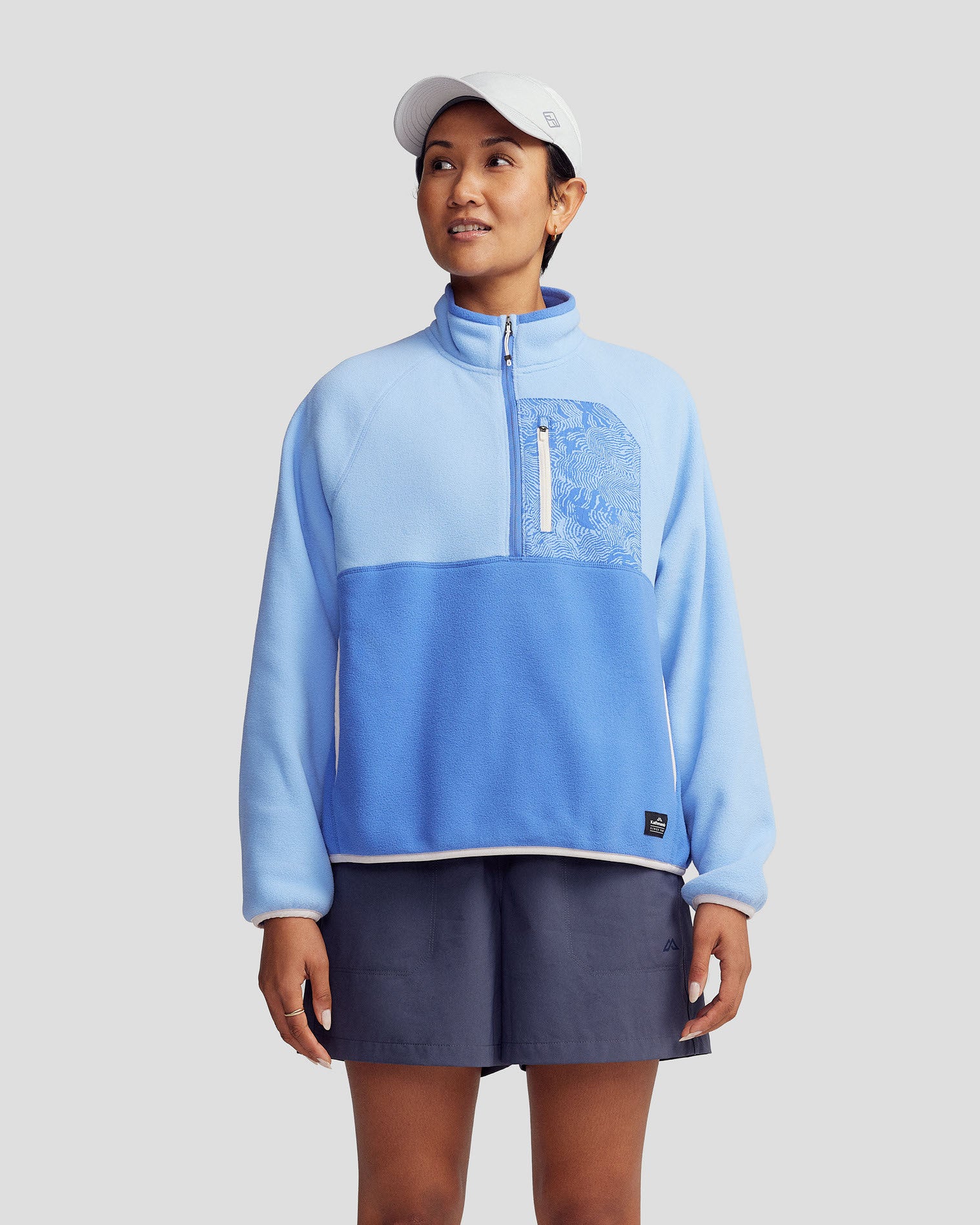 Women’s Trailhead Fleece Lightweight Pullover - Peri/Dark Peri
