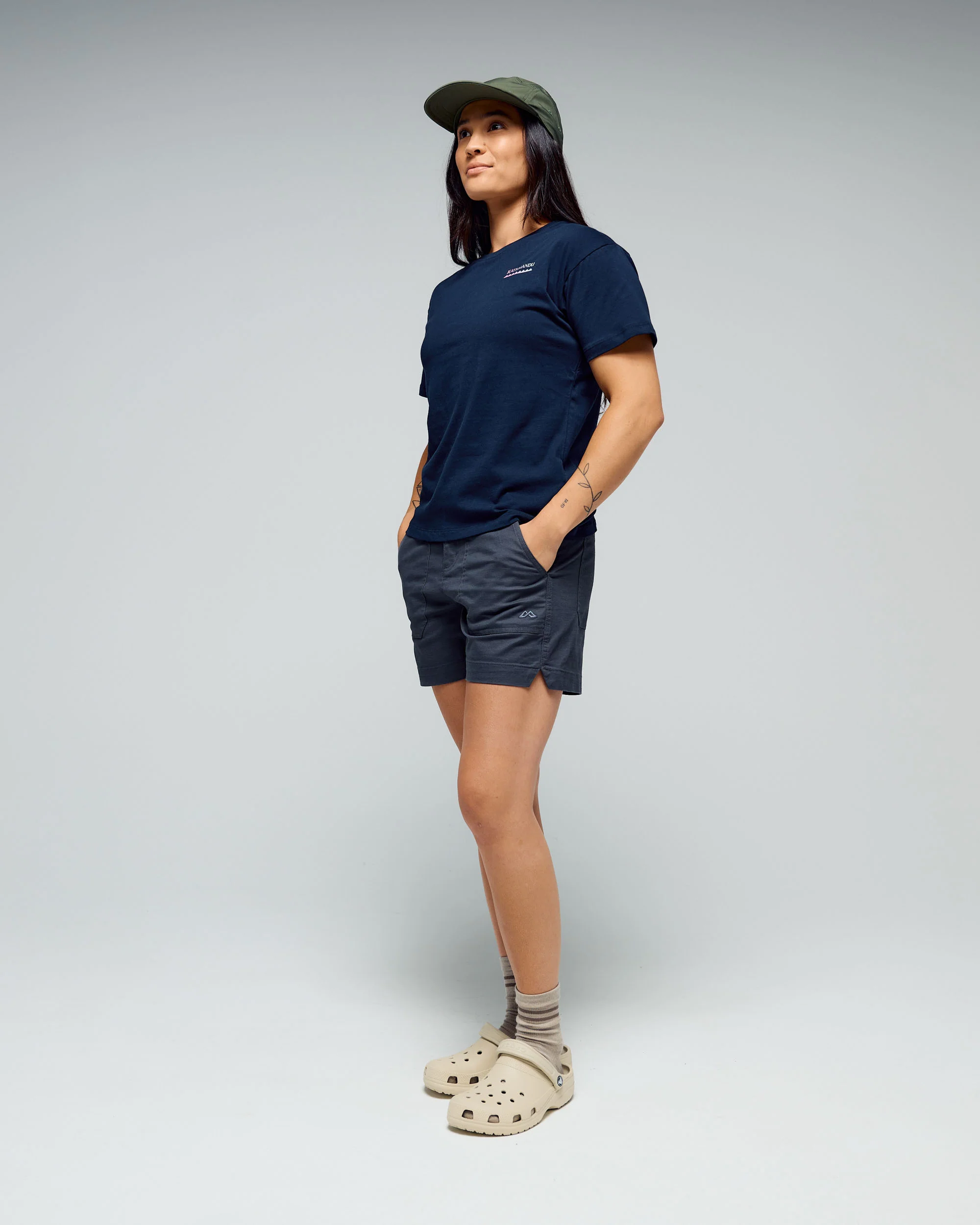 Women’s Weekend Cotton Shorts - Shale - Image 2