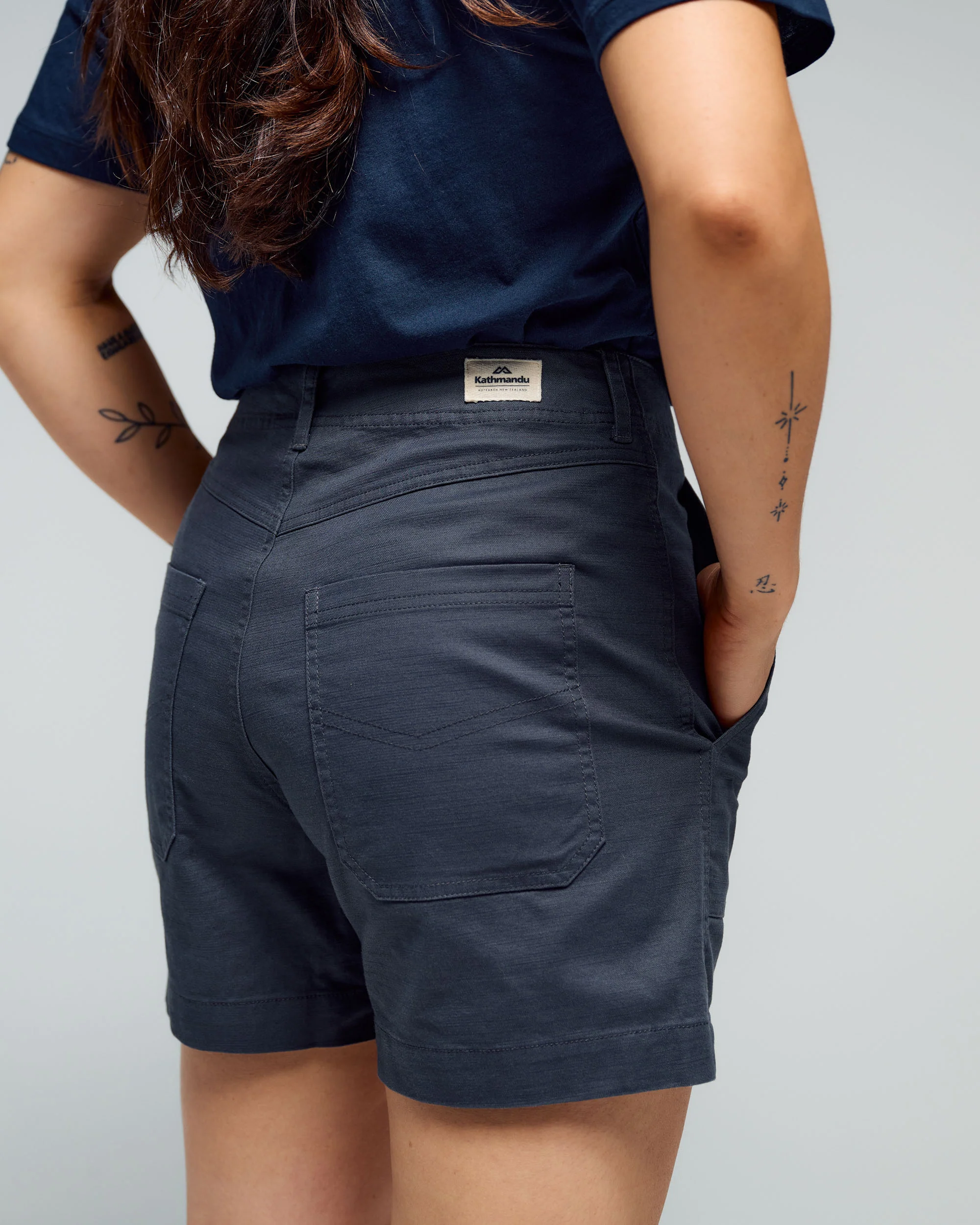 Women’s Weekend Cotton Shorts - Shale - Image 3