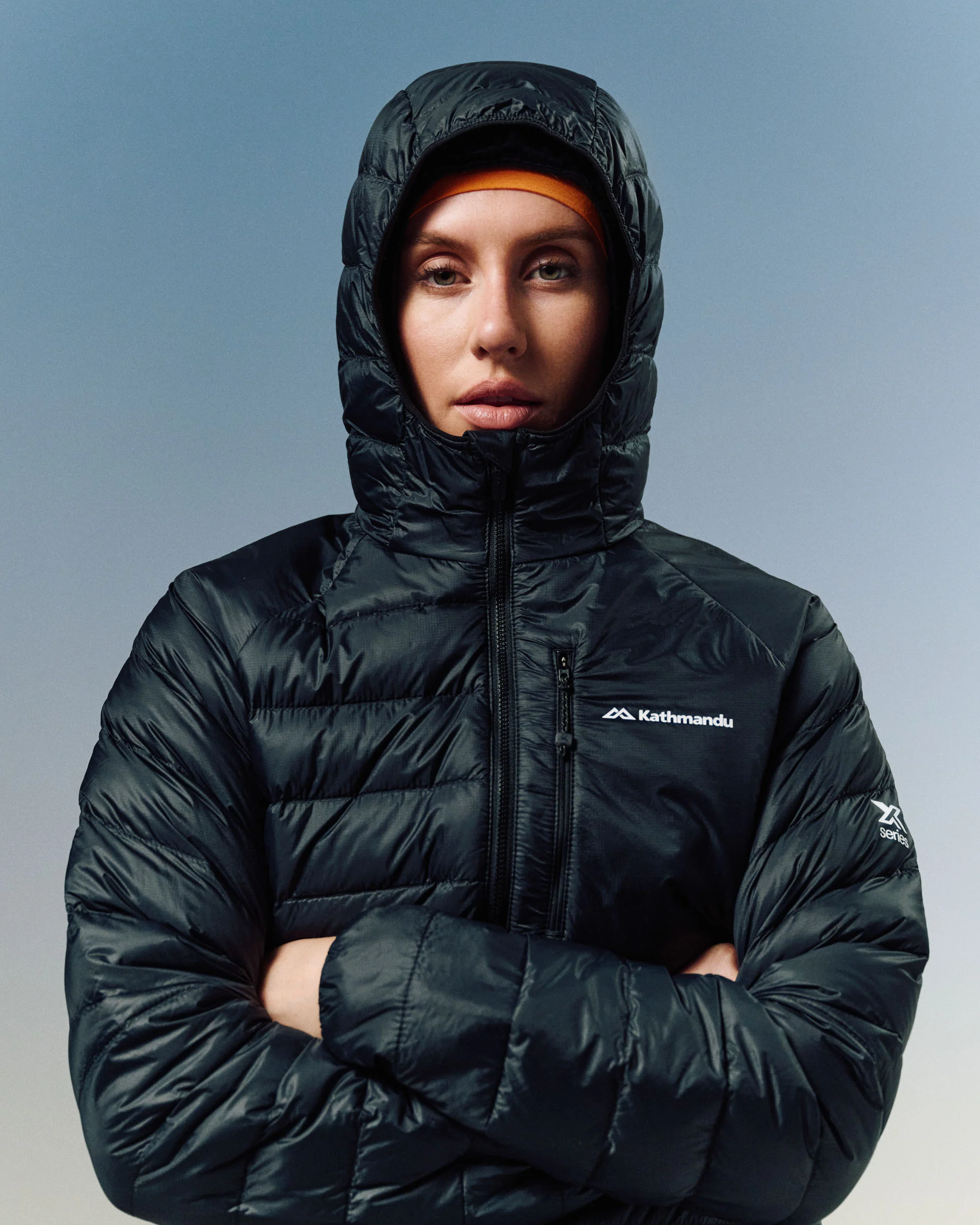 Women's XT Series Cordura LT Down Hooded Jacket - Black Stingray - Image 2