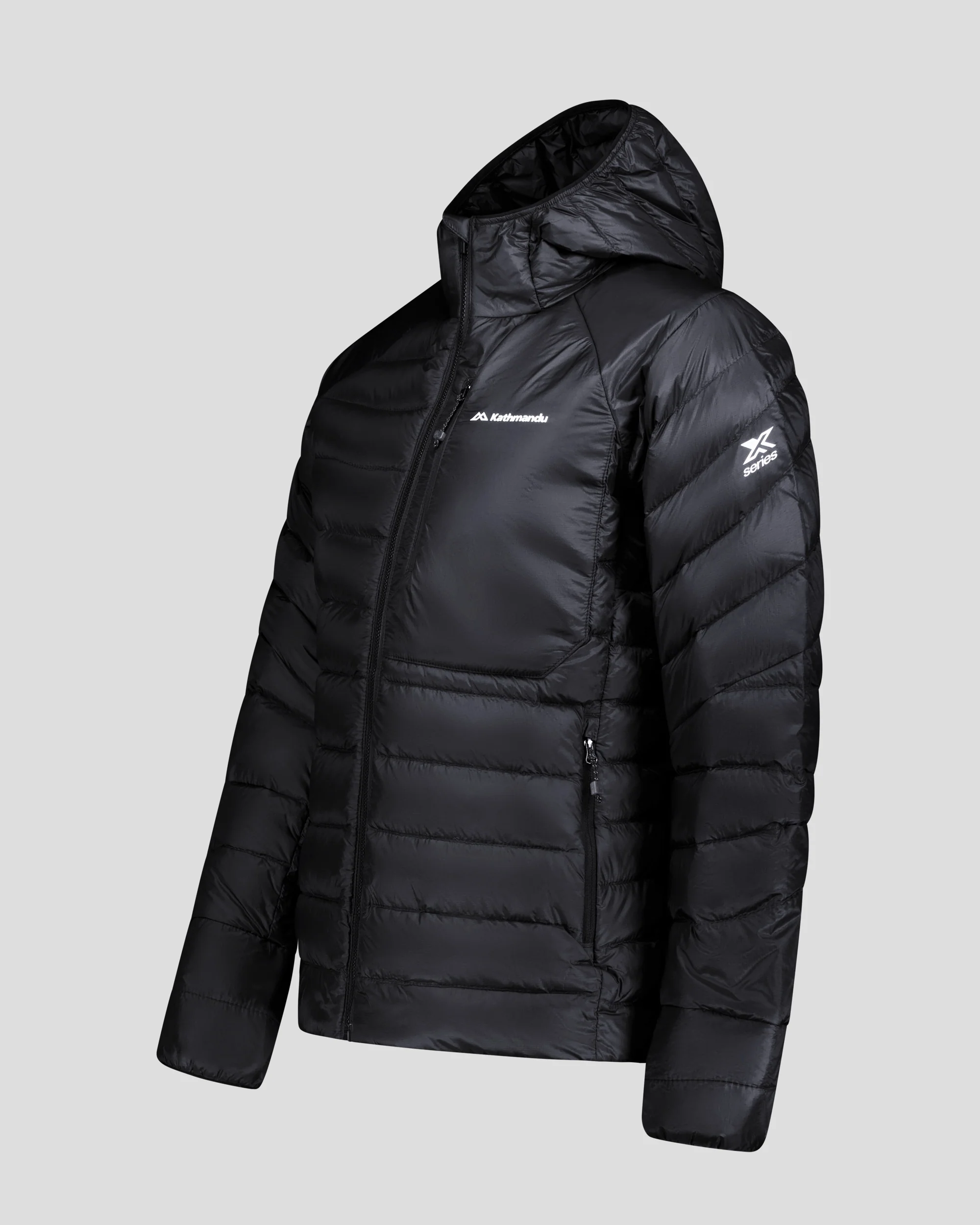 Women's XT Series Cordura LT Down Hooded Jacket - Black Stingray - Image 6